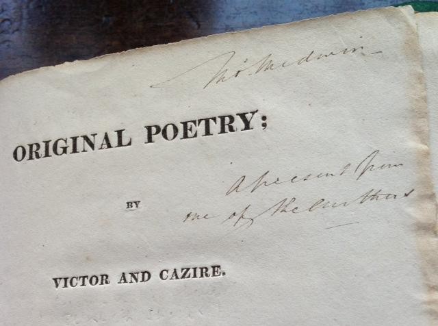 Title page of Original Poetry by Victor and Cazire