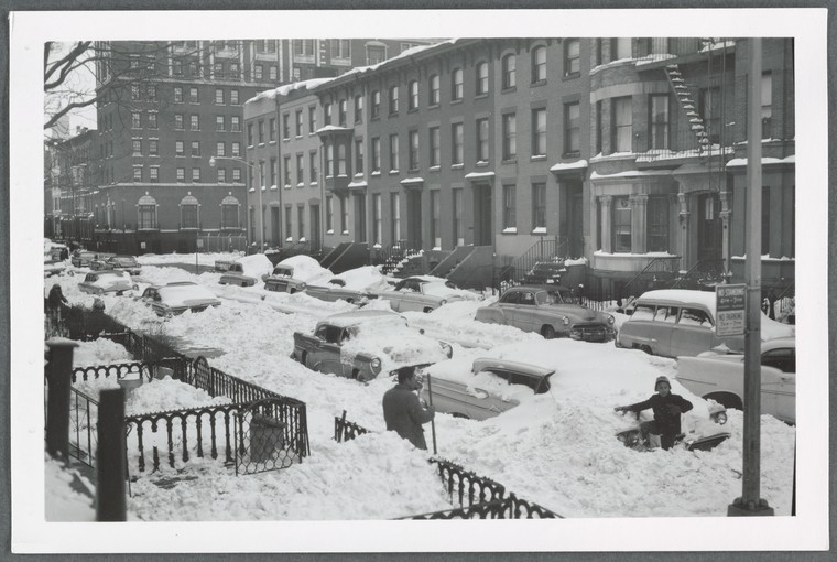 State Street in Brooklyn, NY after a big snow