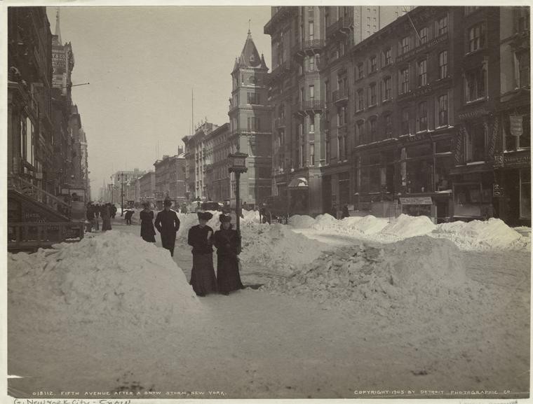 Fifth Avenue, after a snow storm, New York