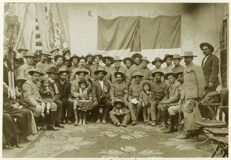 Group Portrait With Maclovio Herrera, Cavalry Leader.