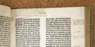 Photograph of the Gutenberg Bible