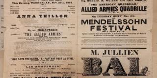 A broadside featuring the advertisement for M. Julien's Concerts from Dec 11, 1854.