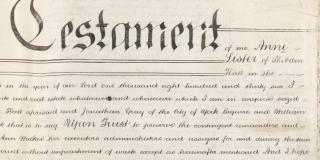 Parchment will of Anne Lister