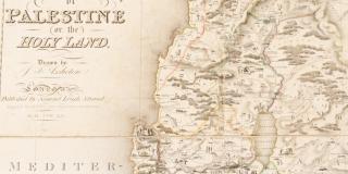 Old engraved map of the Holy Land