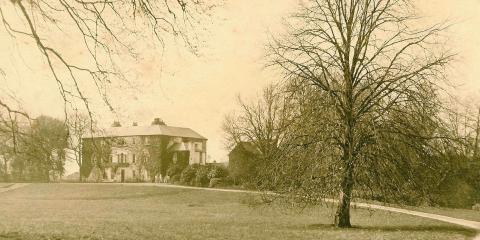 sepia photograph of Coole Manor