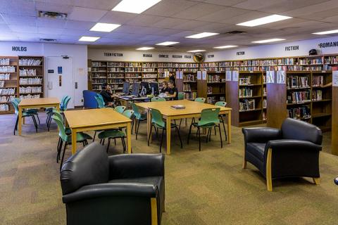 Interior view of Huguenot Park Library 